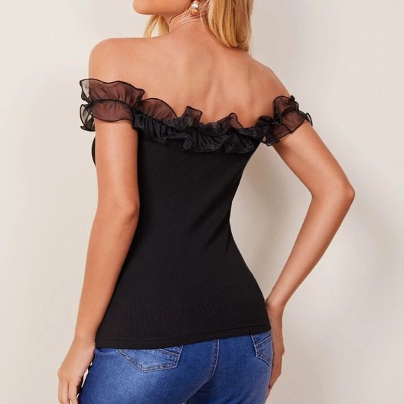 ❤️Host pick ❤️Sexy Organza top Brand New - Picture 2 of 3